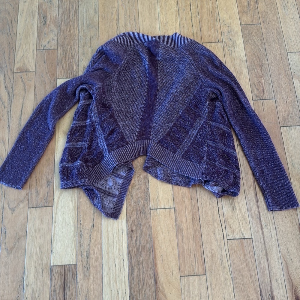 Anthropologie MOTH | wine color open front cardigan | size SP - Picture 4 of 4